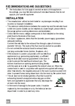 Preview for 4 page of Franke FFC 1005 XS LED0 Instructions For Use And Installation