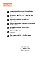 Franke FFC 1005 XS Instructions For Use And Installation preview