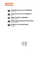 Preview for 1 page of Franke FGL 6014 Instructions For Use And Installation