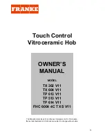 Preview for 13 page of Franke FHC 6004 4C T XS V11 Owner'S Manual