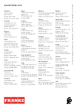 Preview for 180 page of Franke FHMA 755 4G DCL Installation And User Manual