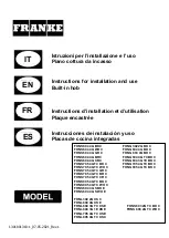 Preview for 1 page of Franke FHNG 302 2G BK C Instructions For Installation And Use Manual