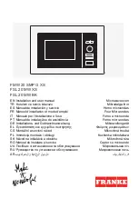 Franke FMW 20 SMP G XS Installation And User Manual preview