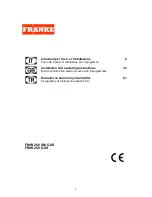 Preview for 1 page of Franke FMW 250 G XS Installation And Operating Instructions Manual