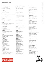 Preview for 92 page of Franke Frames by Franke FS DW 866 XS User Manual