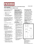 Franke FRC05 Operating And Exchange Instructions preview