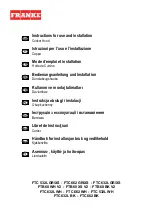 Franke FTB 60 BK V2 Instructions For Use And Installation preview