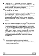 Preview for 33 page of Franke FTC 512XSL Instructions For Use And Installation