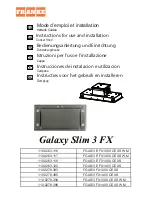 Franke Galaxy Slim 3 FX Instructions For Use And Installation предпросмотр