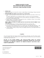 Предварительный просмотр 1 страницы Franke KEM110PM Installation Instructions