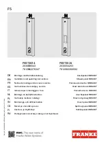 Franke MIRANIT F5 Installation And Operating Instructions Manual предпросмотр