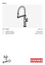 Franke PEAK FFPD5550 Installation Manual preview