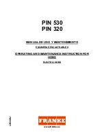 Preview for 1 page of Franke PIN 320 Operating And Maintenance Instruction Manual