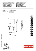 Franke Protronic A3000 open Installation And Operating Instructions Manual preview