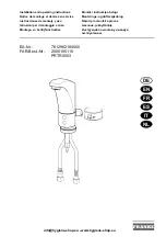 Preview for 1 page of Franke PROTRONIC-T PRTR0003 Installation And Operating Instructions Manual