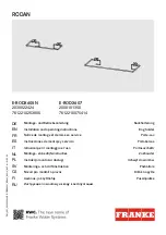 Preview for 1 page of Franke RODAN E-RODX605N Installation And Operating Instructions Manual