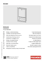 Franke RODAN RODX600E Installation And Operating Instructions Manual preview