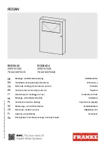 Franke RODAN RODX604 Installation And Operating Instructions Manual preview