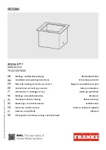 Franke RODAN RODX607TT Installation And Operating Instructions Manual preview