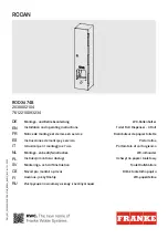 Franke RODAN RODX674B Installation And Operating Instructions Manual preview