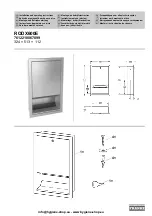 Предварительный просмотр 1 страницы Franke RODX600E Installation And Operating Instructions