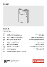 Preview for 1 page of Franke RODX612 Installation And Operating Instructions Manual