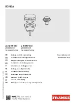 Franke RONDA ZANMW0030 Installation And Operating Instructions Manual предпросмотр