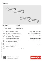 Preview for 1 page of Franke SANW SANW211 Installation And Operating Instructions Manual