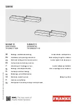 Franke SANW SANW212 Installation And Operating Instructions Manual preview