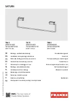 Franke SATURN TB60 Installation And Operating Instructions Manual preview