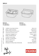 Franke SIRIUS BS300N Installation And Operating Instructions Manual предпросмотр