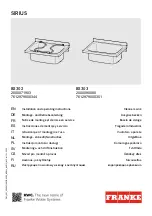 Franke SIRIUS BS302 Installation And Operating Instructions Manual preview