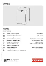 Franke STRATOS STRX635B Installation And Operating Instructions Manual preview