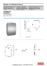 Franke STRX635B Installation And Operating Instructions предпросмотр