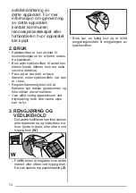 Предварительный просмотр 74 страницы Franke TALE 1215 W XS User Manual