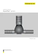 FRÄNKISCHE AquaPipe system Installation Manual предпросмотр