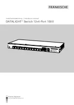 FRÄNKISCHE DATALIGHT Switch 12+4-Port 1000 Installation Manual предпросмотр