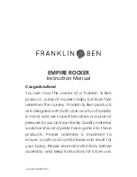 Предварительный просмотр 1 страницы Franklin & Ben EMPIRE ROCKER Instruction Manual