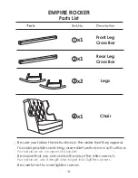 Предварительный просмотр 7 страницы Franklin & Ben EMPIRE ROCKER Instruction Manual