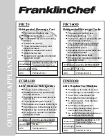 Preview for 2 page of Franklin Chef FBC36OD Specifications