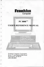 Franklin Computer PC 8000 User'S Reference Manual preview