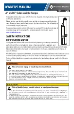 Preview for 1 page of Franklin Electric 3200 Series Owner'S Manual