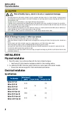 Preview for 2 page of Franklin Electric BAS 18-P-40 Series Owner'S Manual