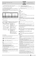 Preview for 3 page of Franklin Electric EH 15/2 Operating And Maintenance Manual