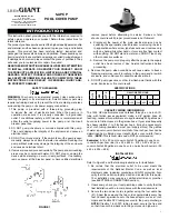 Franklin Electric Little Giant 5-APCP Instructions preview