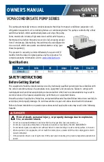 Preview for 3 page of Franklin Electric Little Giant 554421 Owner'S Manual