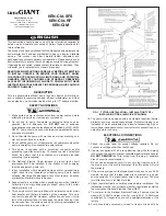 Franklin Electric Little Giant 6EN-CIA-SFS Instruction Sheet preview