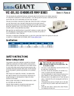 Franklin Electric Little Giant VCC-20S Owner'S Manual preview