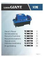 Preview for 1 page of Franklin Electric LittleGIANT 20 230 V Series Owner'S Manual