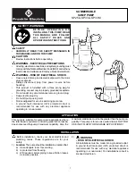 Preview for 1 page of Franklin Electric SP25A Manual